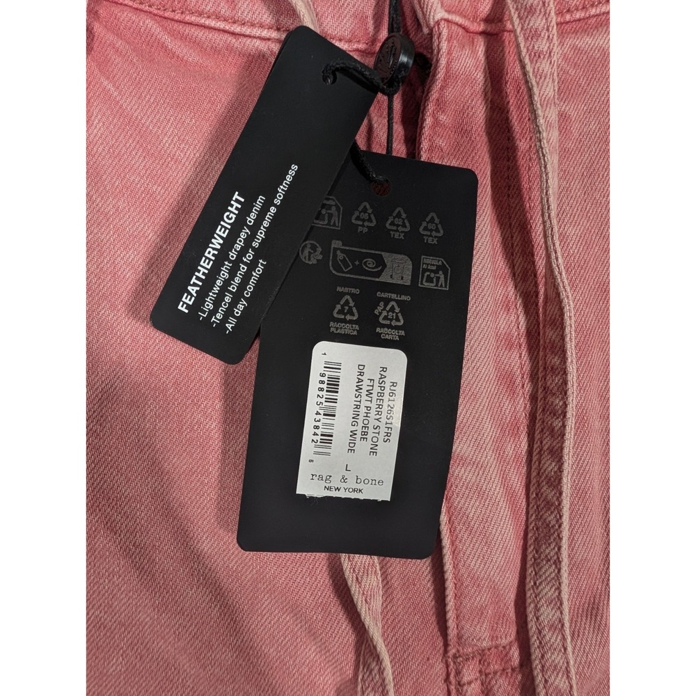 Rag & Bone Featherweight Phoebe Beach Pant Jeans Women's Large Raspberry Stone - Picture 5 of 12